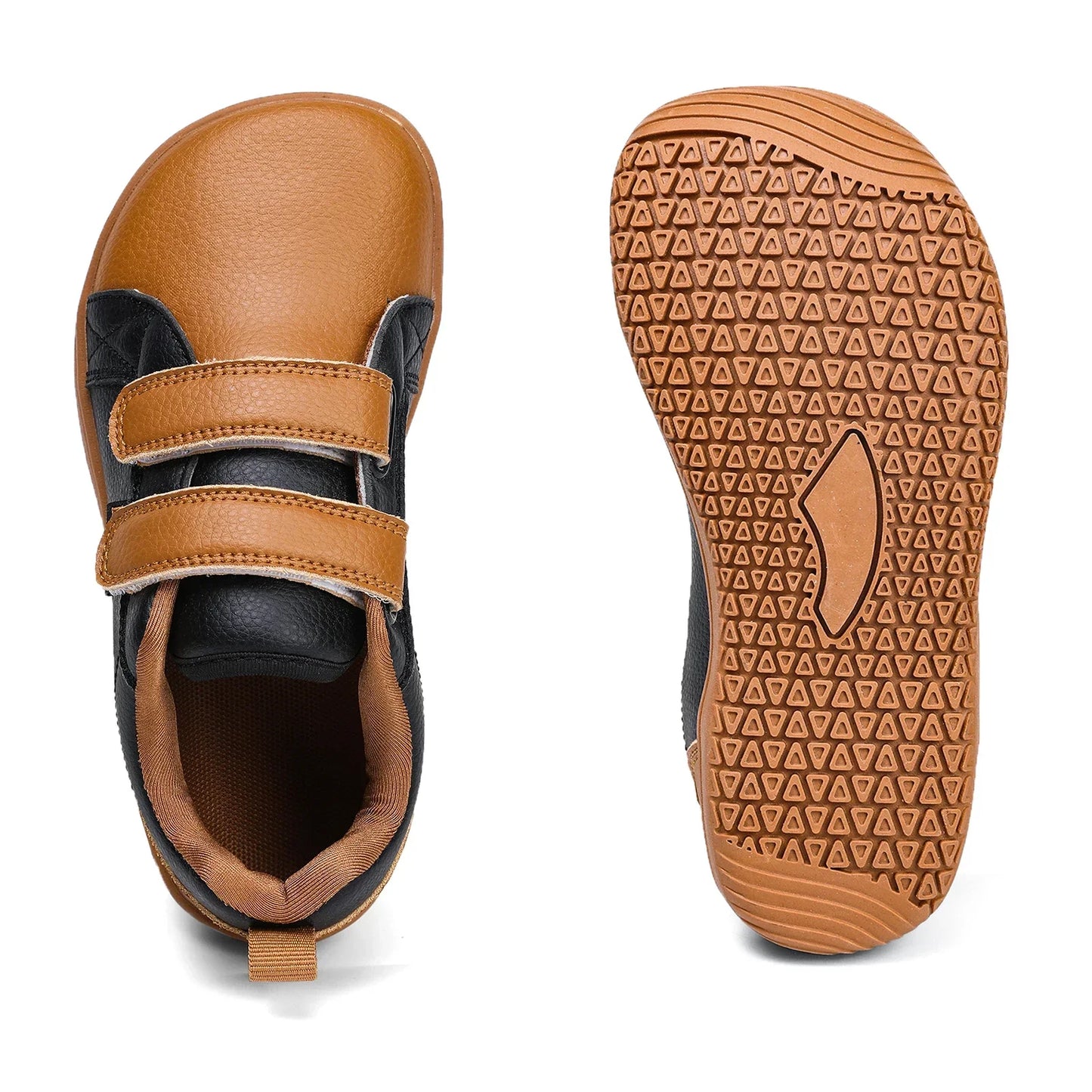 Boys Girls Barefoot Shoes Kids Wide Toe Minimalist Fashion Sneakers Lightweight Hook Loop Artificial Leather Walking Flats.