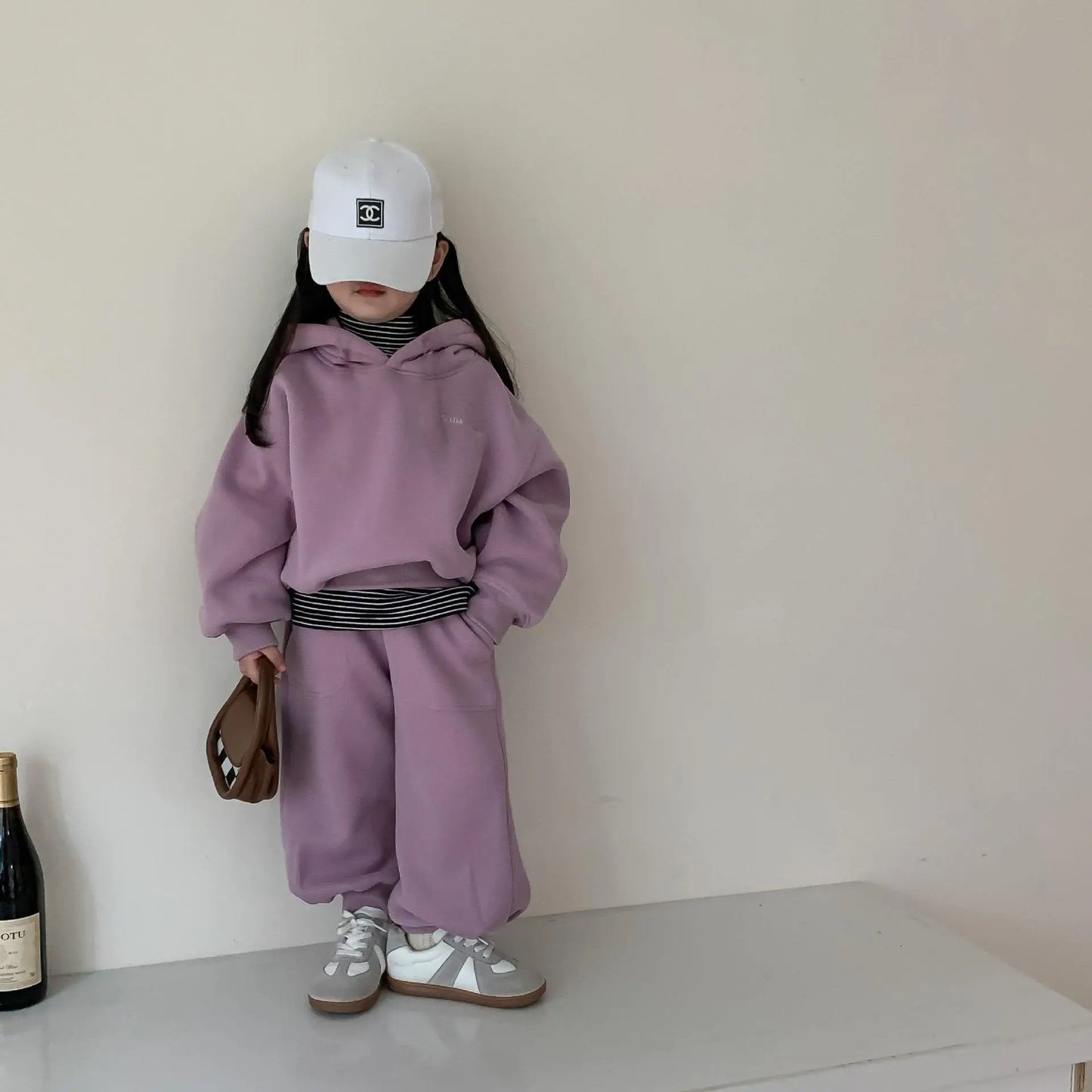 Winter neue Kinder Fleece Sweatshirt 2 stücke Set Langarm Kleinkind Outfits Baby warme Sport hose Anzug Jungen Mädchen Kleidung Set.