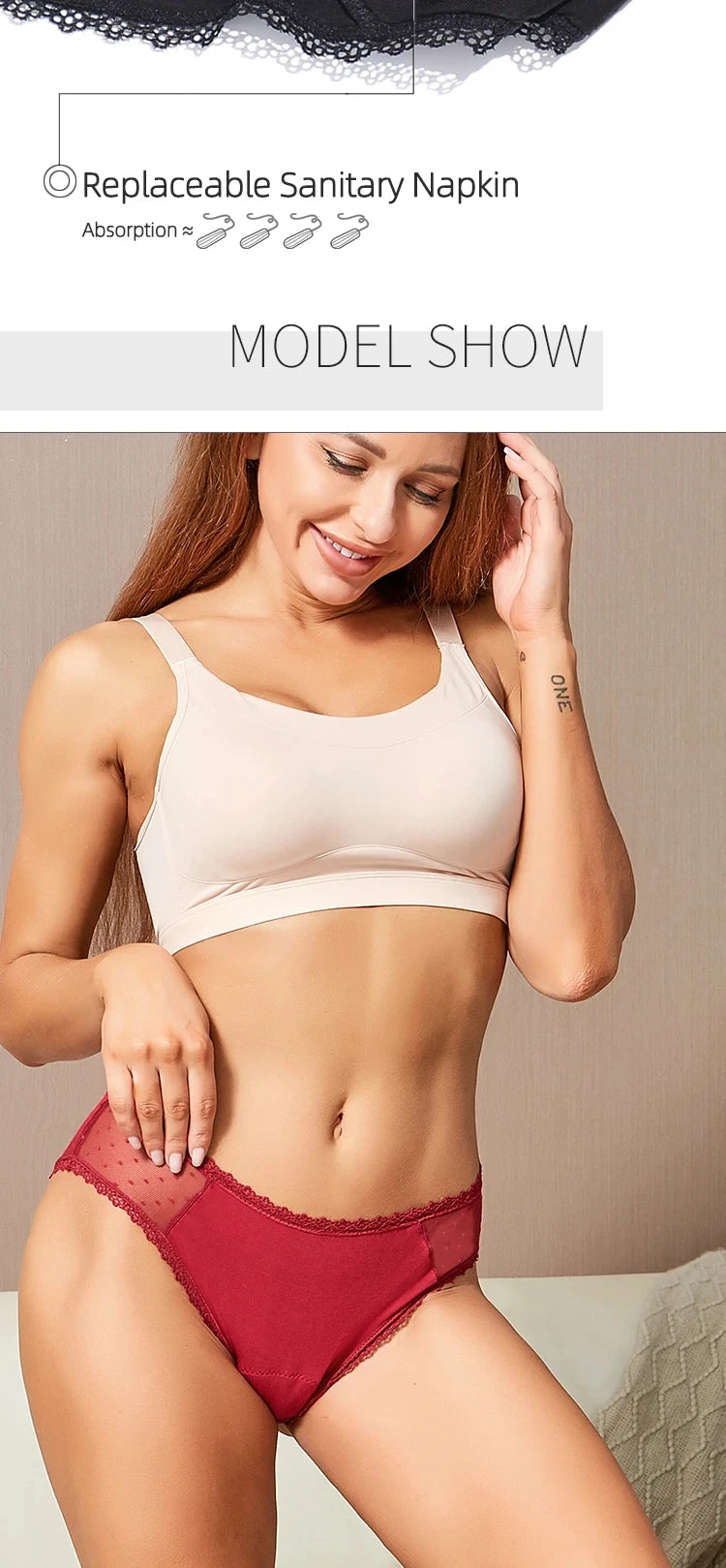 2pcs plus size Menstrual Panties 4 Layers Leak-proof Physiological Period Underwear Briefs Breathable Pants For Women.