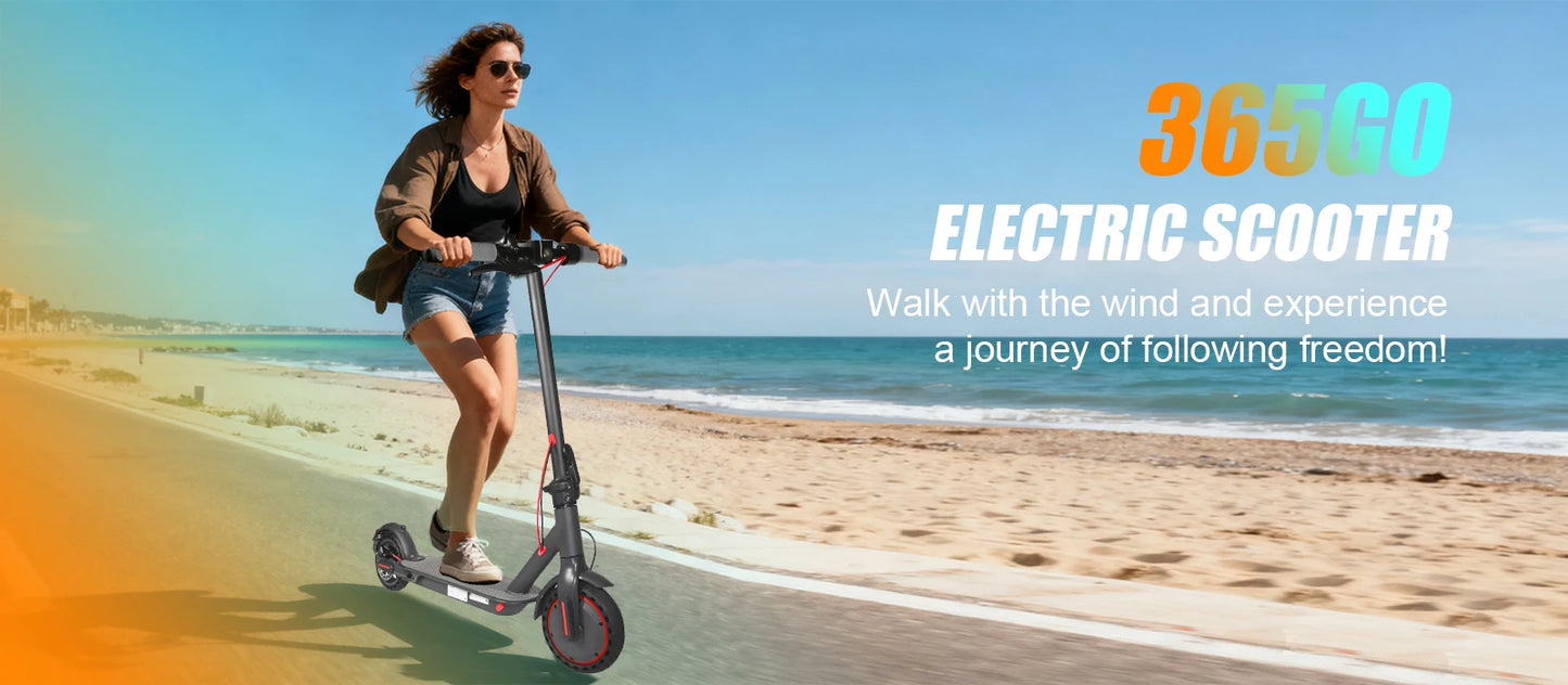 AOVOPRO TX01/365GO Electric Scooter 2025 New Design 350W Super Power Folding Dual Brake Electric Scooter 31KM/H 5-28KM Range.