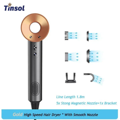 Professional negative ion hair dryer, high-speed constant temperature bladeless hair dryer home negative ion hair dryer
