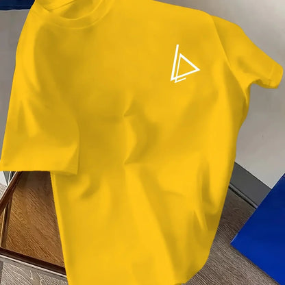 Summer men's clothing, 100% pure cotton, fashionable, casual and sporty T-shirt, mature men, loose short-sleeved on the street.