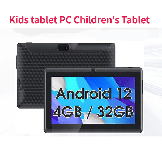 Children's 7-inch Touchscreen Tablet with Cartoon Character Design Supports Wi-Fi and Bluetooth Expandable Memory up to 128GB.