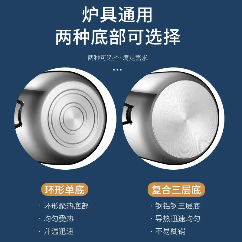 Extra Large Pressure Cooker Thick Commercial Stainless Steel Pressure Cooker Kitchen Electric Cookware Dining Bar Home Garden.