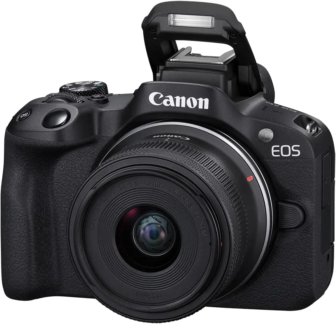 Canon EOS R50 Mirrorless Camera RF-S18-45mm F4.5-6.3 is STM Lens Kit 24.2 Megapixel CMOS (APS-C) Sensor 4K Video Content Creator.