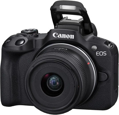 Canon EOS R50 Mirrorless Camera RF-S18-45mm F4.5-6.3 is STM Lens Kit 24.2 Megapixel CMOS (APS-C) Sensor 4K Video Content Creator.