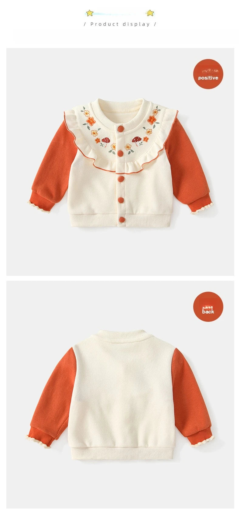 Kawaii Baby Mädchen Kleidung Pilz Sets Herbst Infant Rüschen Kragen Langarm Top Hosen Zwei-Stück Neugeborenen Baumwolle Outfit.