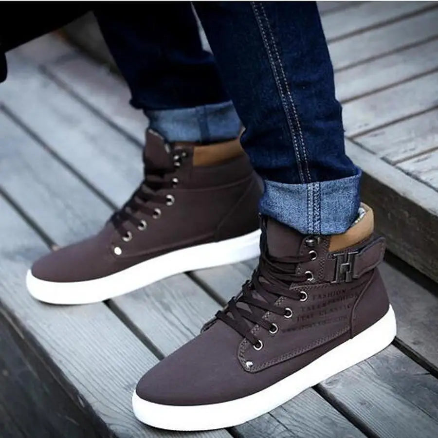 New Arrival Men's High Top Casual Shoes Spring/Autumn High Top Sneakers High Quality Retro Fashion Men Boots Zapatillas Hombre.
