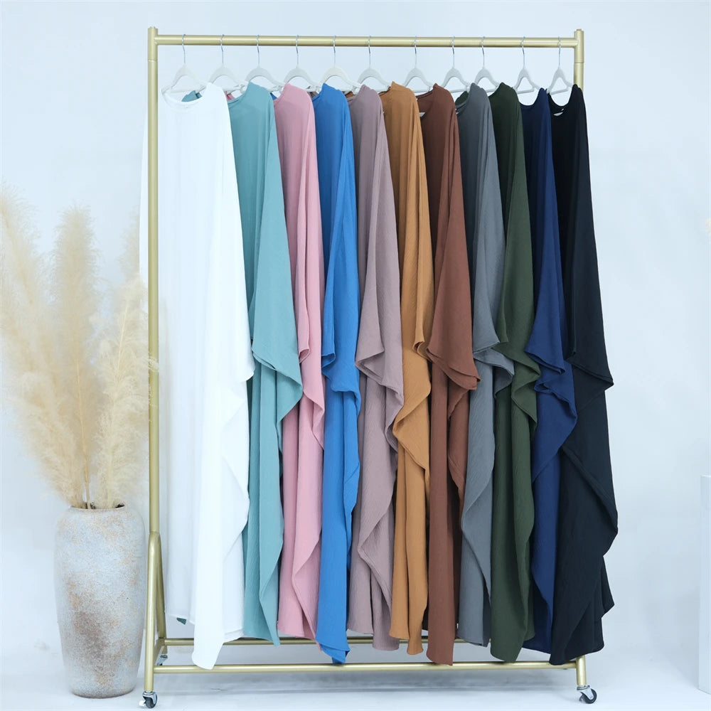 Ramadan Eid Cotton Linen Abaya Turkey Islam Muslim Maxi Dress Prayer Clothes Women Kaftan Kebaya Caftan Robe Femme Musulmane.