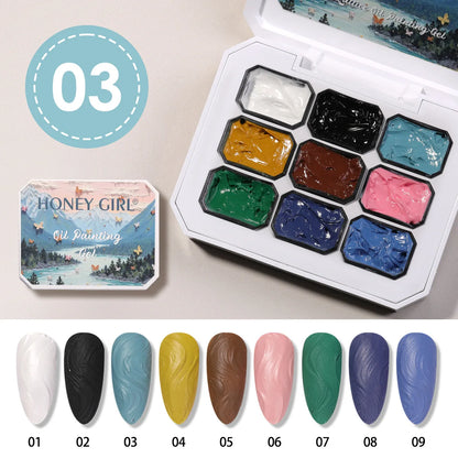 Nail Art UV Oil Paintting Gel for Nails DIY Carve Patterns 3D UV Texture Gel Carving Flowers Accessories for Manicure Tools.