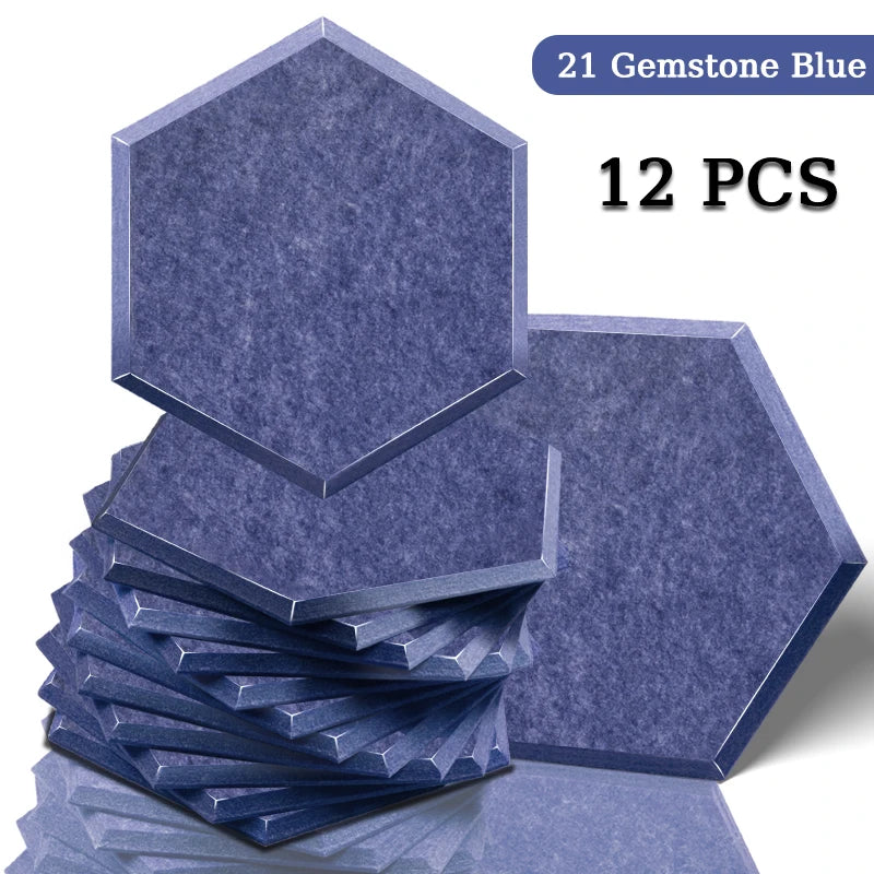 TOUO High Density Acoustic Panel 12pcs Soundproofing Panels Studio Acoustic Treatment Wall Sound Absorbing Bedroom Decoration