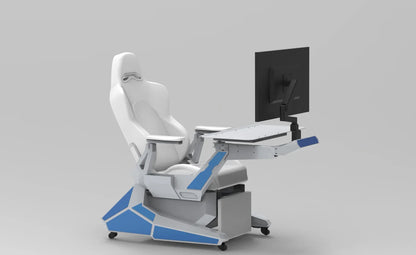 EASE POD PRO Günstiger, bequemer Computer-Cockpit-Zero-Gravity-Stuhl, ergonomischer Stuhl, Arbeitsplatz für 1–2 Monitore