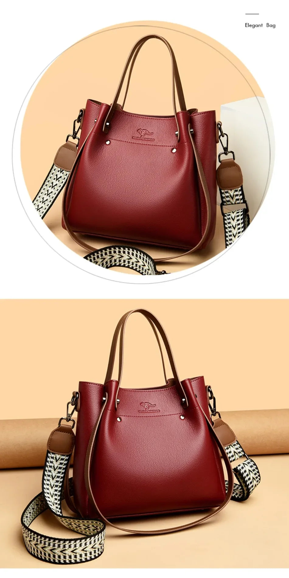 Genuine High Quality Leather Shoulder Crossbody Bags for Women Luxury Handbags Women Bag Large Capacity Soft Tote Messenger Bag.