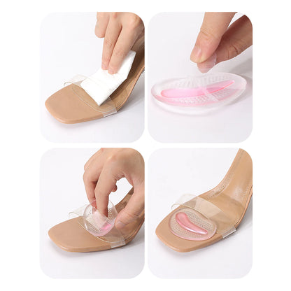 Silicone forefoot pad ladies sandal anti-skid pad anti-pain thickened half a yard pad high heels insole forefoot pad.