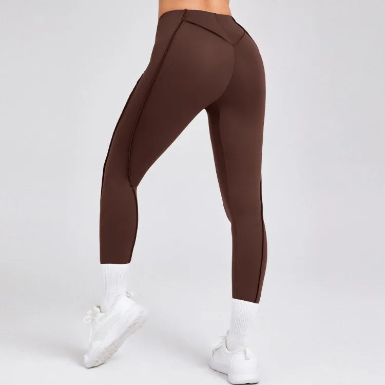 Seamless Yoga Leggings Pants Sports Fitness High Waist Peach Hip Raise Training Trousers Running Workout Gym Leggings for Women.