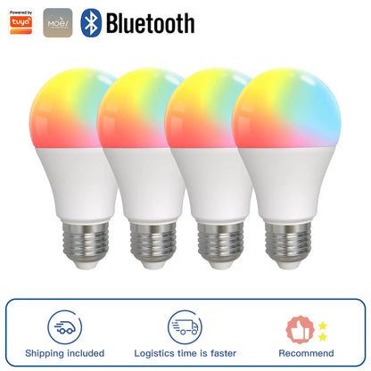 MOES Smart Bluetooth Led-lampe Dimmbare Licht lampe 9W E27 TUYA Lampen Party Licht Farbe Einstellbare Dimmer Alexa google stimme