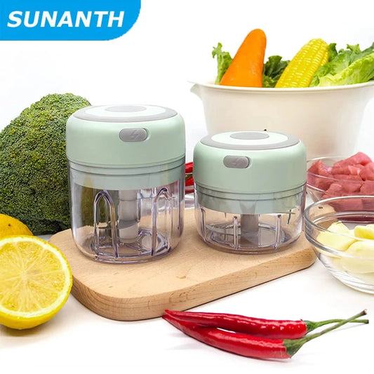 100ML/250ML Mini Electric Garlic Chopper USB Meat Grinder Garlic Masher Machine Sturdy Durable Crushed Ginger Vegetable Crusher.