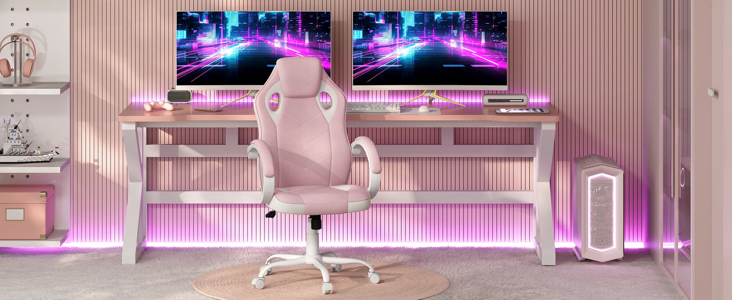 Ergonomisches Design, Gaming-Stuhl, Gamer-Sessel, Büro-Computerstuhl, Neigungsmechanismus, höhenverstellbar, 360° °   Drehbare hohe Rückenlehne