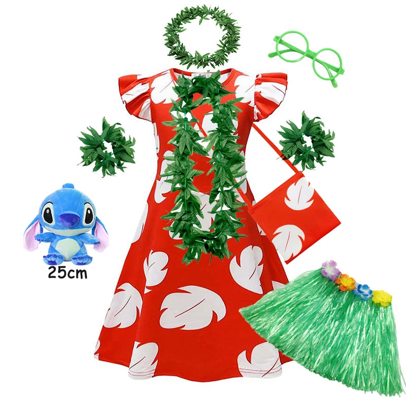 Baby Disney Film Stich Rolle Spielen Kostüm Sets Cartoon Niedliche Prinzessin Kleid Bühne Leistung Halloween Karneval Kinder Kleid