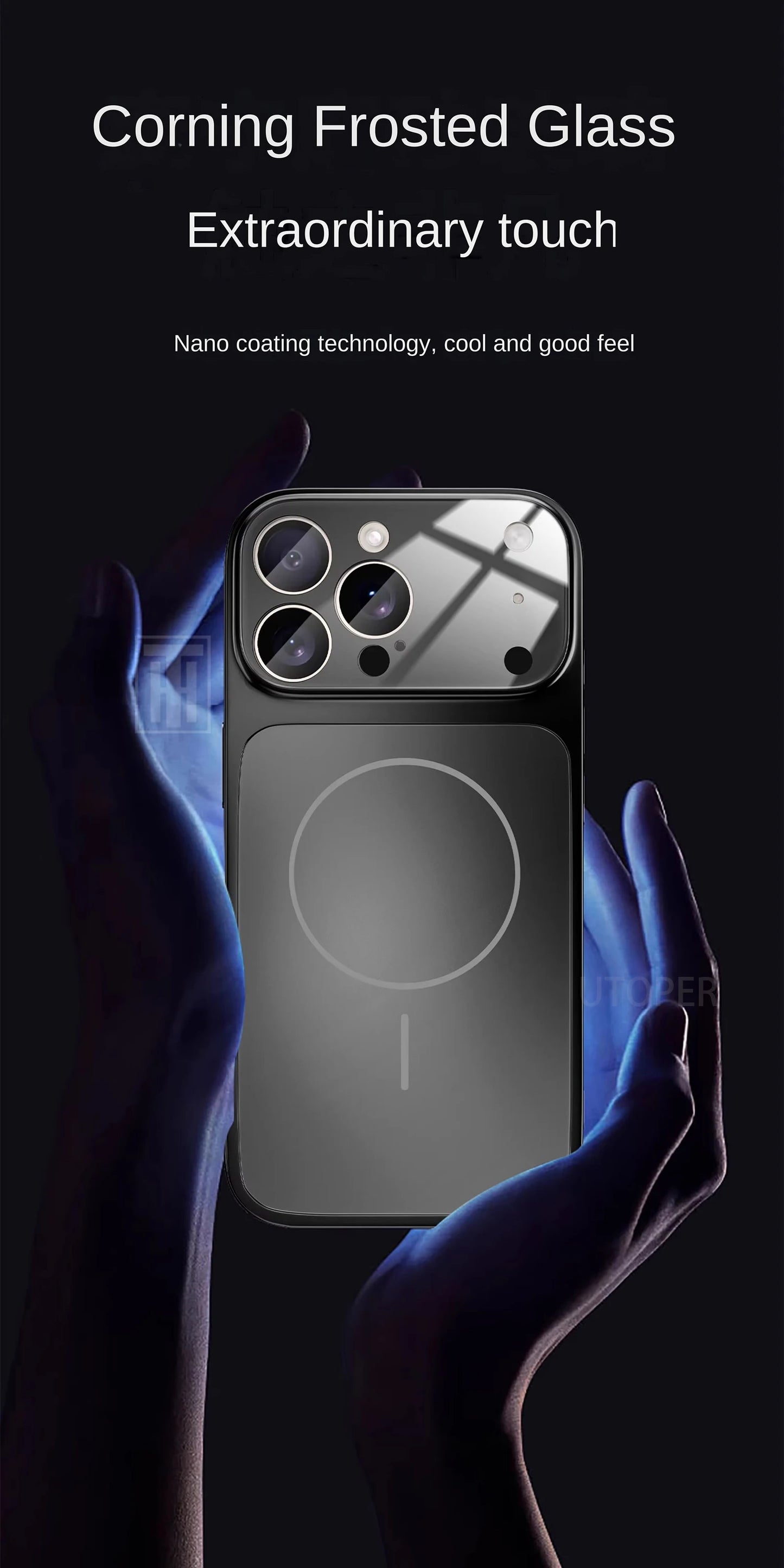 Luxury Large Frame Glass Lens Protect New Phone Case for iPhone 17 Air 16 15 14 13 Pro Max 17 Pro Magsafe Magnetic PC Hard Cover.