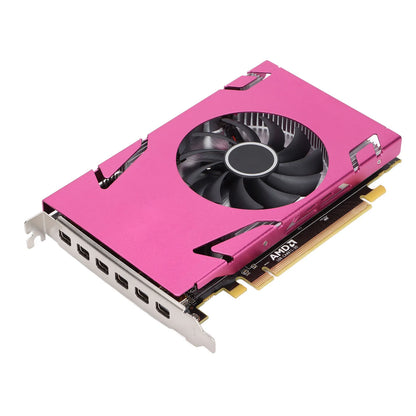 PC Graphics Card Graphics Card R7 350‑4G 6Mini DP GA Pink Six Screen Single Slot Graphics Card for Win System Graphics Card.
