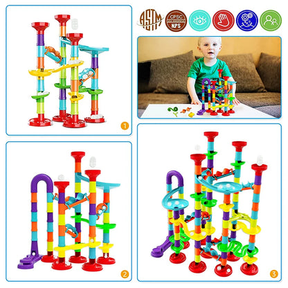 29-142PCS Marble Run Building Blocks Marbles Slide Toys For Children DIY Creativity Constructor Educational Toys Children Gift