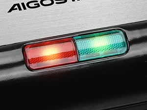 Aigostar - Toaster for 2 Sandwiches, Toaster Plate with Non-Stick Ceramic Coating, Automatic Temperature Control 180-200°C, Indi.