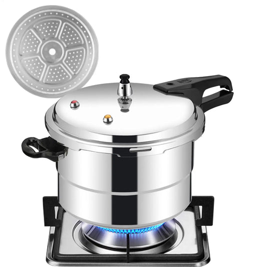 Pressure Cooker Pot 5L Grain Cooker With Steamer Insert Cooking Pot Aluminum Alloy Cookware For Poultry Meat Vegetable Seafood.
