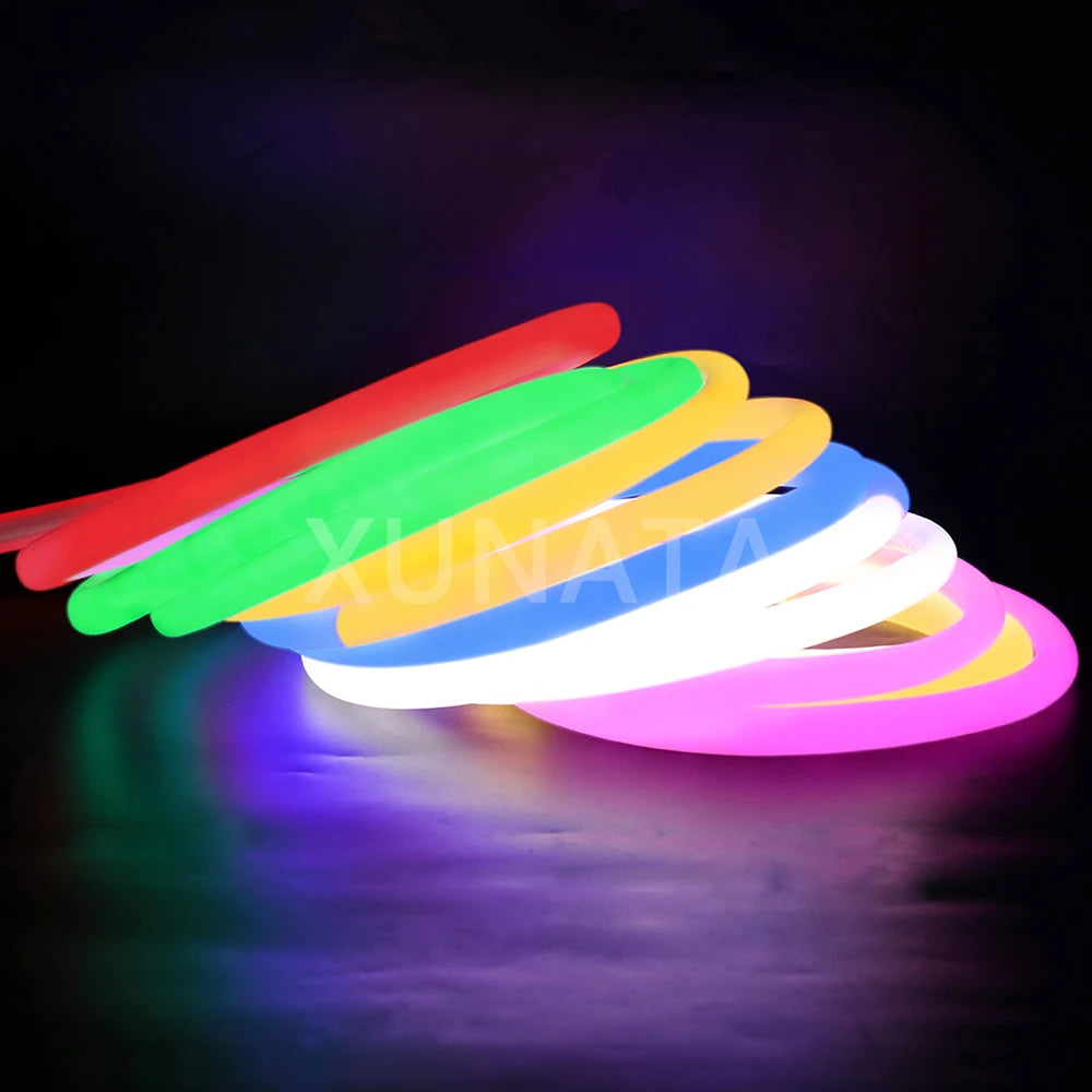 220V Neon LED Strip Light 360 Degree Round Tube Red/Green/Blue/Warm White Flexible Rope 120Leds/m Waterproof EU Plug Home Decor.