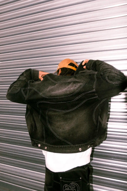 Retro Gothic Tracksuit Men New Y2k Jeans Men Clothes Oversized Striped Pattern Jacket Sweatpants Two Piece Set Clothes for Men.