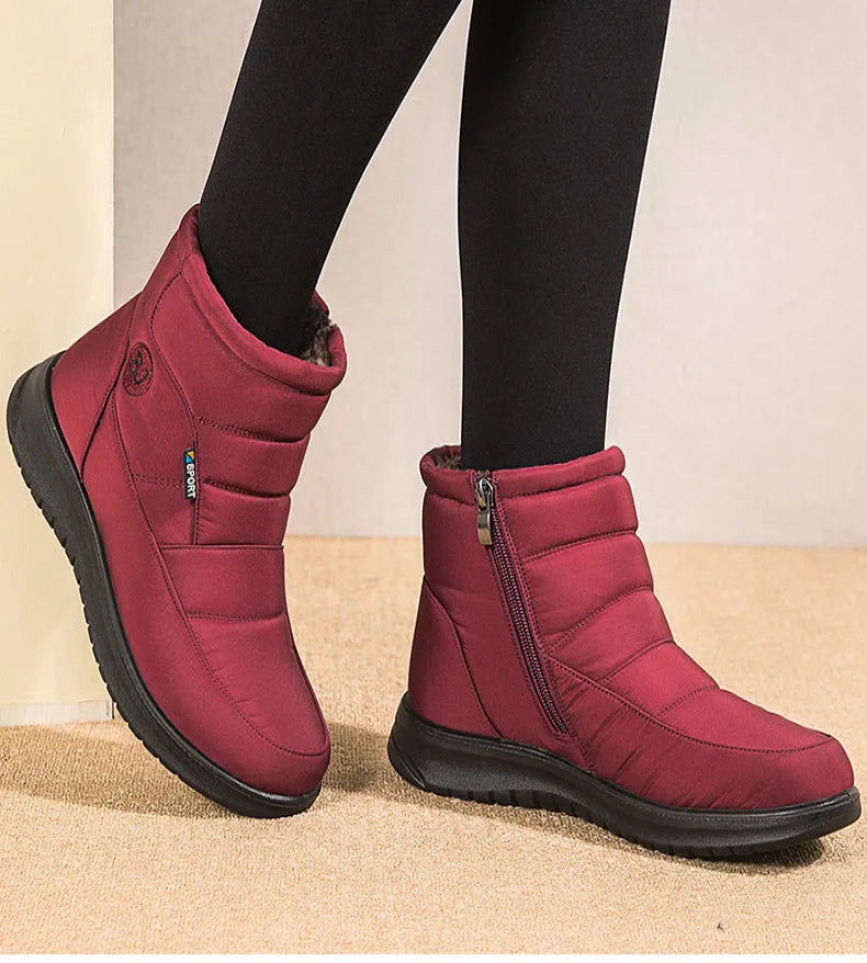Women's Boots Waterproof Fur Boots For Snow Winter Shoes Woman Casual Rubber Botas Mujer Fashion Winter Boots Women Booties.