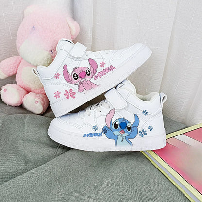 Disney kids cartoon Stitch princess cute Casual shoes non-slip soft bottom sports shoes for child gift.