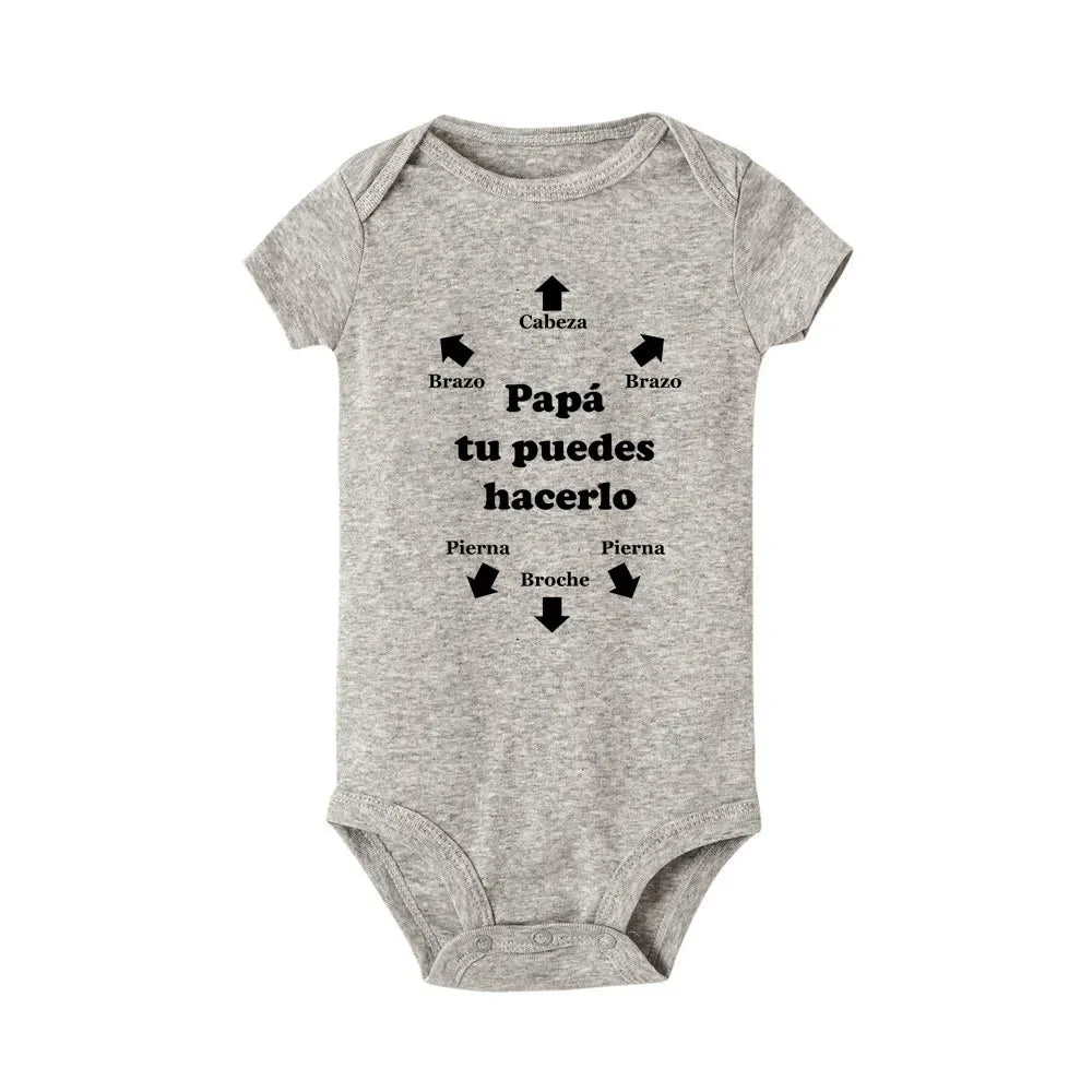 Papa Tu Es Le Meilleur Baby Body Niedlicher Sommer Baby Strampler Body Jungen Mädchen Kleidung Outfits Babykleidung Vatertagsgeschenk.