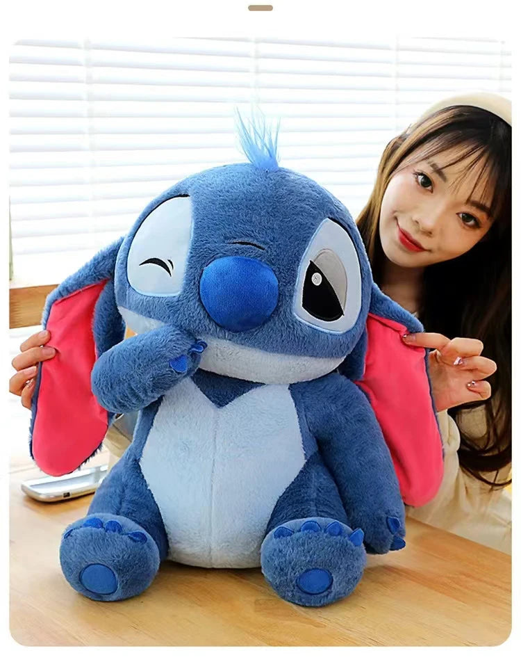 30-90CM New Disney Lilo & Stitch Sakura Doll Cartoon Angel Plush Toy Cute Anime Soft Stuffed Kawaii Children's Birthday Gift.