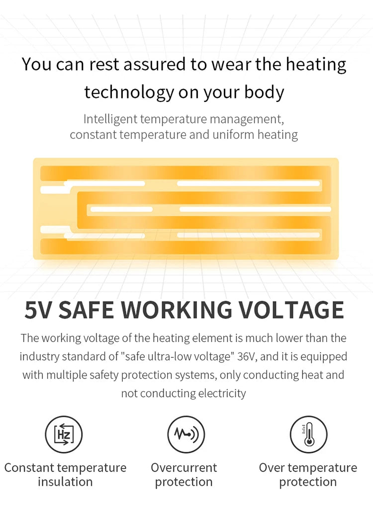 21 Zone Heating Vest Mens USB Infrared Thermal Jacket Smart Heated Clothes New Winter Cold-proof Thick Sleeveless Coat Hiking.