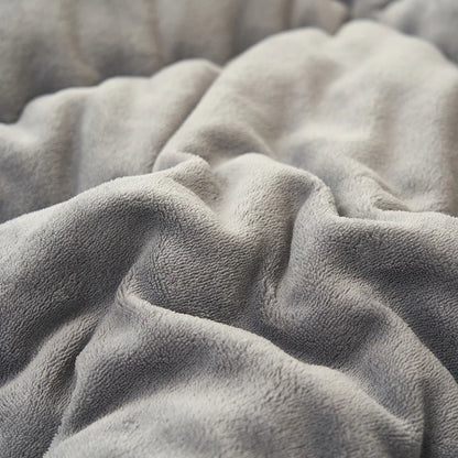 New Milk Velvet Soybean Comforter Grey Winter Keep Warm Duvet Solid Quilt Soft Fleece Thickened Blanket Drop Shippping Full