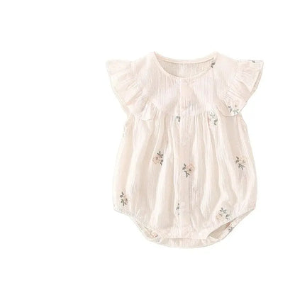 Säuglings kinder Baby Mädchen Kleidung Blumen overall Sommer coole Baumwolle Leinen ärmellose Babe Bodysuit Sonnen anzug Outfits für Neugeborene.