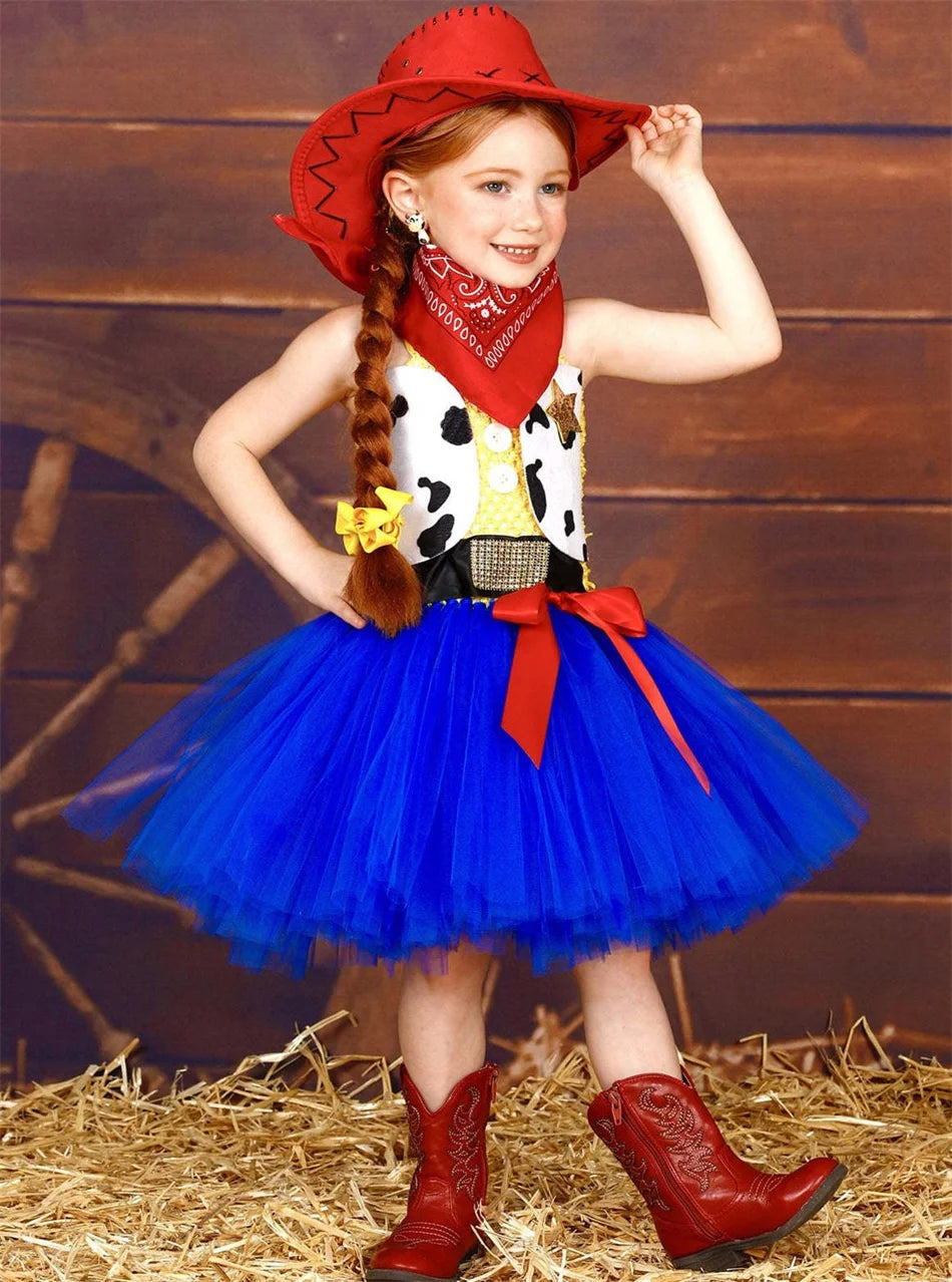 Woody Jessie Toy Story Cowboy Performance Kostüm Sets Mädchen Cartoon Tutu Kleid Kinder Disney Cosplay Karneval Party Kleidung.
