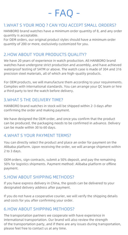 HANBORO men's fully automatic mechanical watch, roulette wheel, roulette wheel, men's watch 1001