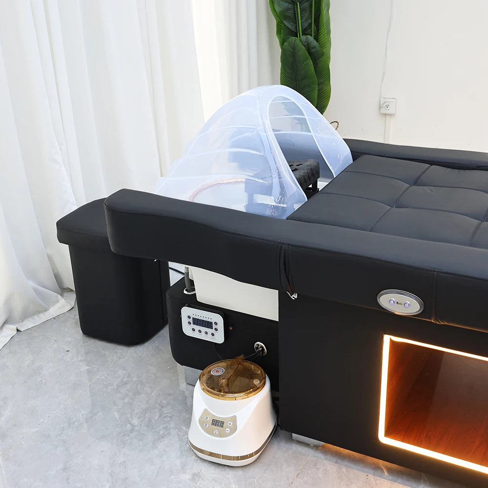 XinSheng 2025 Head SPA Massagebett, Shampoo-Betten mit Wasserzirkulation und Begasung, Massagetisch, Friseursalonmöbel