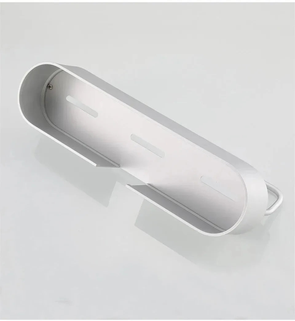 Nicht perforierter Raum, Aluminium, WC-Aufbewahrungsregal, Wandmontage, Badezimmer-Aufbewahrungsregal, Kosmetik, Wandregale, Badezimmer-Zubehör
