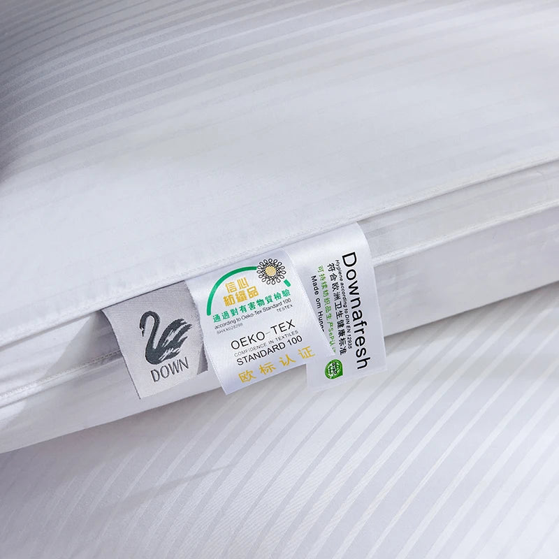 100% Goose Down Pillows Neck Pillows for Sleeping Bed Pillow 100% Cotton Cover with Goose Donw 1pc Hotel Collection Soft Comfort.