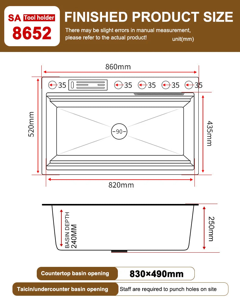 Küchenspüle aus Edelstahl mit Wasserfall, großer Einzelschlitz, multifunktionale Geschirrspülbecken, Unterbaubecken