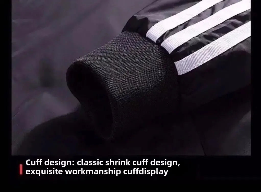 Men's Long Sleeve Running Suit Set Stand Collar Morning Run Versatile Slim Fit Sportswear Two Piece Popular Cross-Border.