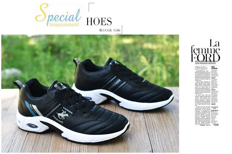 Brand Men's Sneakers Versatile Air Cushion Running Shoes Men Platform Leather Vulcanized Shoes Breathable Men Casual Sport Shoes