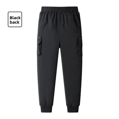 CHUJIE Men's autumn and winter new down jacket pants, men's mountain outdoor work pants, graphene heating thickened warm pants.