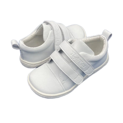 Tipsietoes New 2025 Genuine Leather Shoe For Girls And Boys Kids Barefoot Sneaker Light Weight Minimalist Elastic Double Strape.