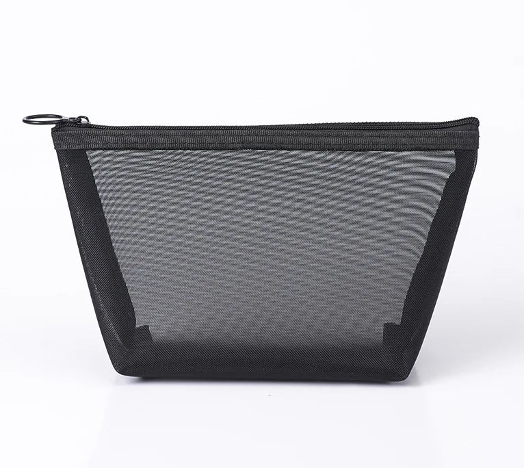 Women Mesh Cosmetic Bag Travel Storage Makeup Bag Organizer Female Make Up Pouch Portable Small Large Toiletry Beauty Case