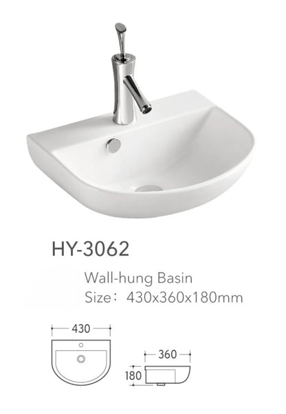 Badezimmerzubehör, Badezimmergefäß, Waschbecken, Waschbecken aus weißem Keramikporzellan über der Theke, Badezimmerwaschbecken, Kunstwaschbecken, Waschbecken