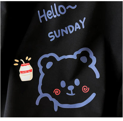 170 kg Plus Größe Damen Büste 170 Frühling Herbst Lose Langarm Cartoon Print Pullover Sweatshirts 4XL 5XL 6XL 7XL 8XL 9XL